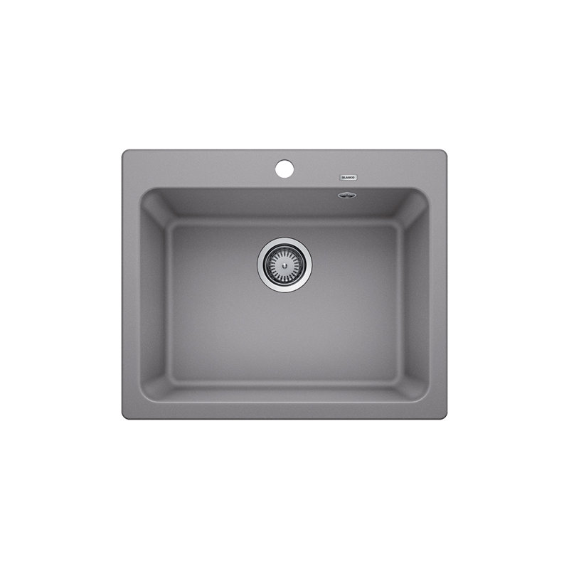 Naya Single Bowl Inset Kitchen Sink, Anthracite