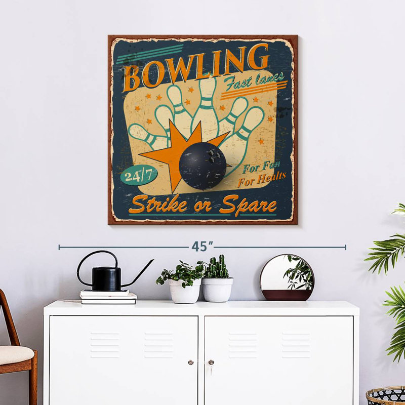 Enseigne de bowling rétro Khylige