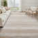 Tapis lavable abstrait ultra doux et moderne - beige chaud