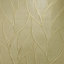 Faux tissu texturé doré texturé, lignes ondulées, papier peint moderne contemporain
