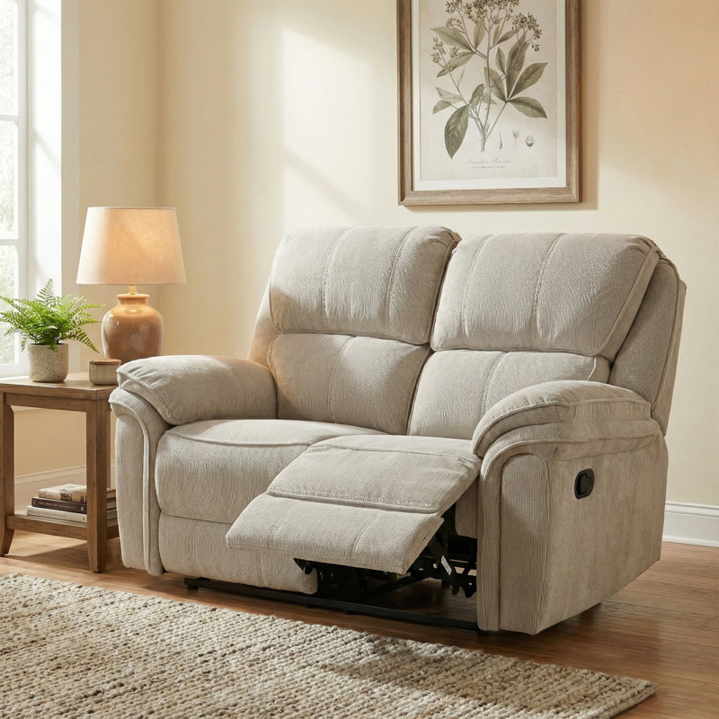 Coonrod 2 Seater Reclining Loveseat, Grey