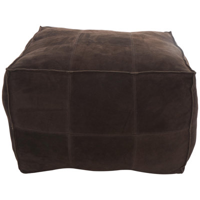 Shara Leather Pouf