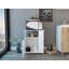 Armoire à micro-ondes à 4 tablettes avec roulettes blanc-1669212005