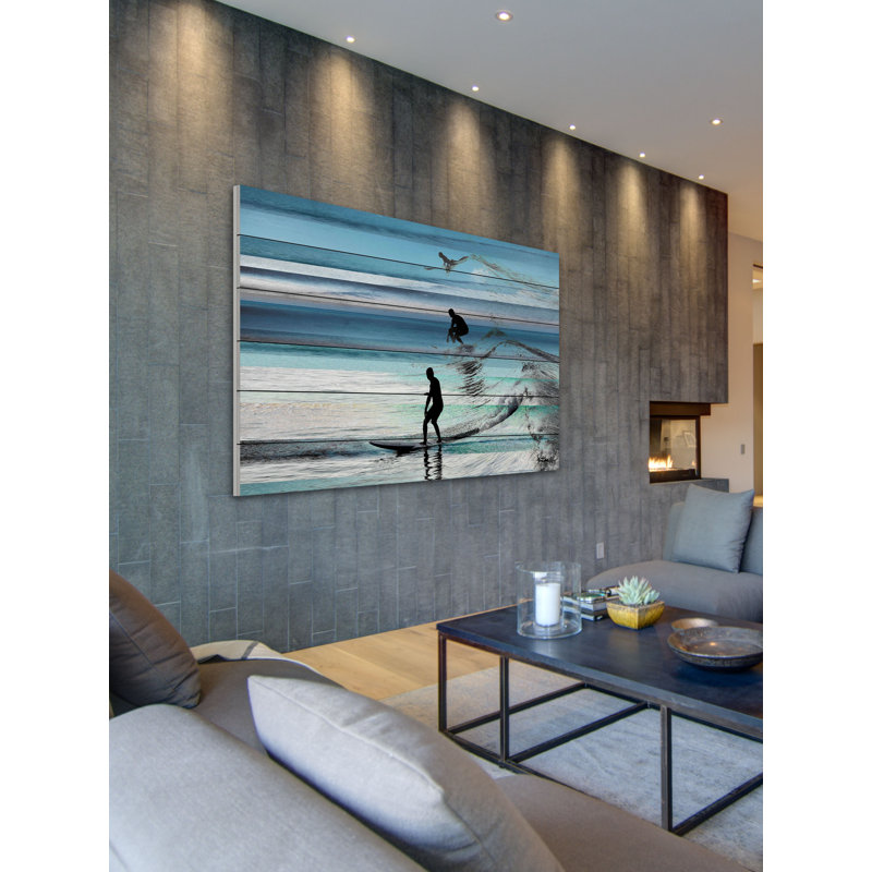 «Wave J saut», reproduction sur bois, H 40 po x l 60 po