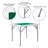 Square 4-Player Folding Card Game Table with Playing Surface and Cup Holders