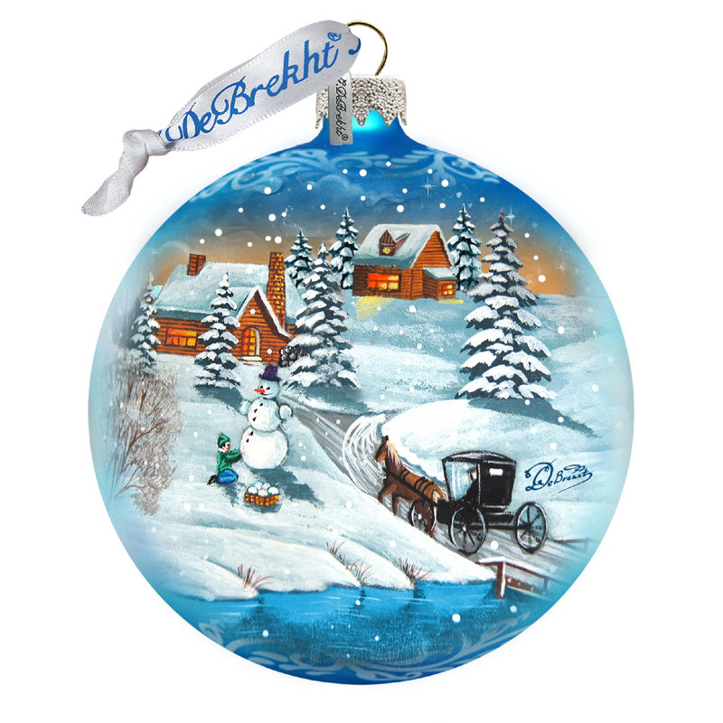 Ornement en forme de boule Holiday Village