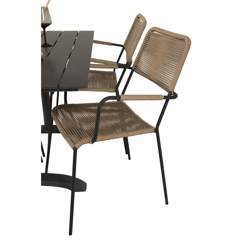 Devansh 4 - Person Patio Dining Set with Rectangular Table