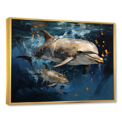 Dauphins dansants - animaux, art des dauphins