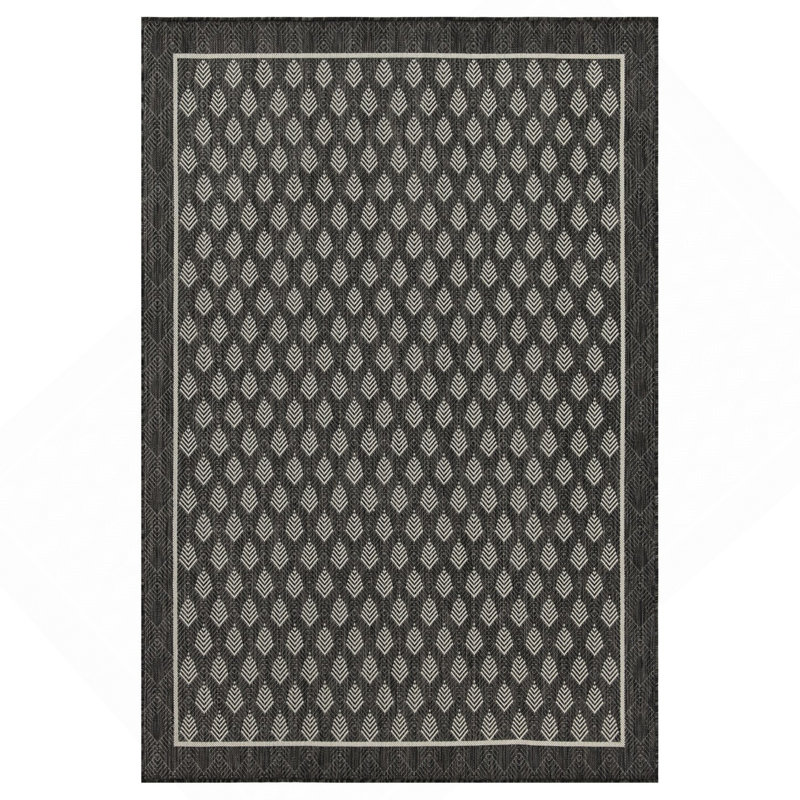 Anthracite 7 Ft. 10 In. X 10 Ft. 3 In. Indoor/Outdoor Area Rug, Rectangle 7'10" x 10'3"
