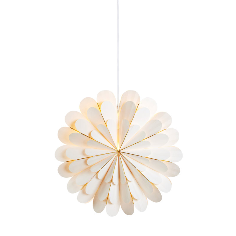 1 - Light Unique/Statement Pendant, 60cm H x 60cm W x 18cm D, White