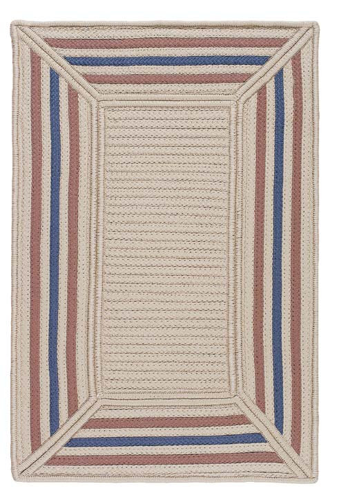 Colonial Mills Simply Home Pinstripe Border Cuban Sand Braided Rug ...