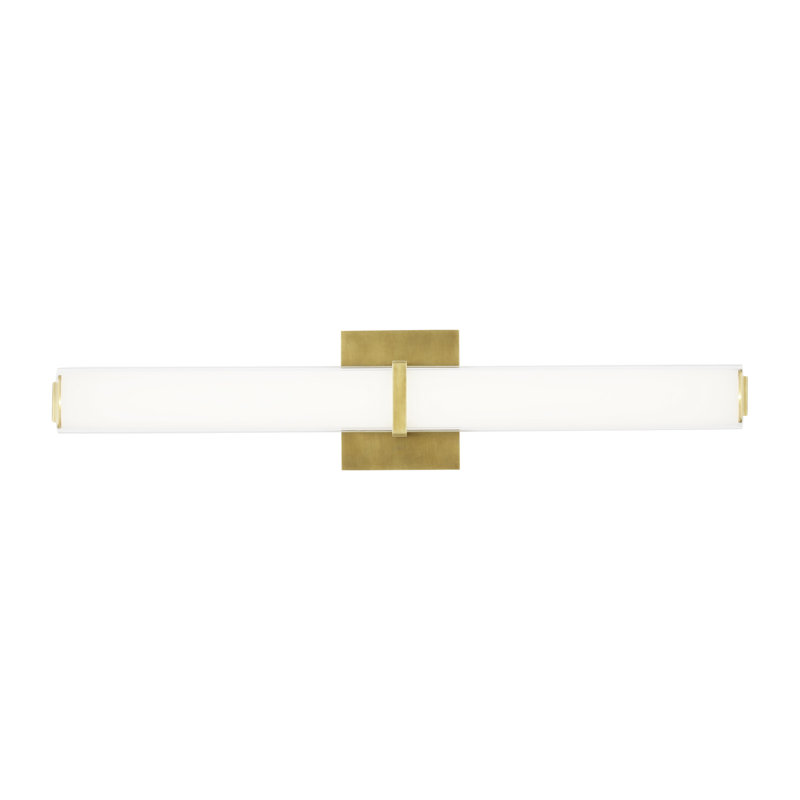 Milan 1 - Light LED Bath Bar, Natural Brass