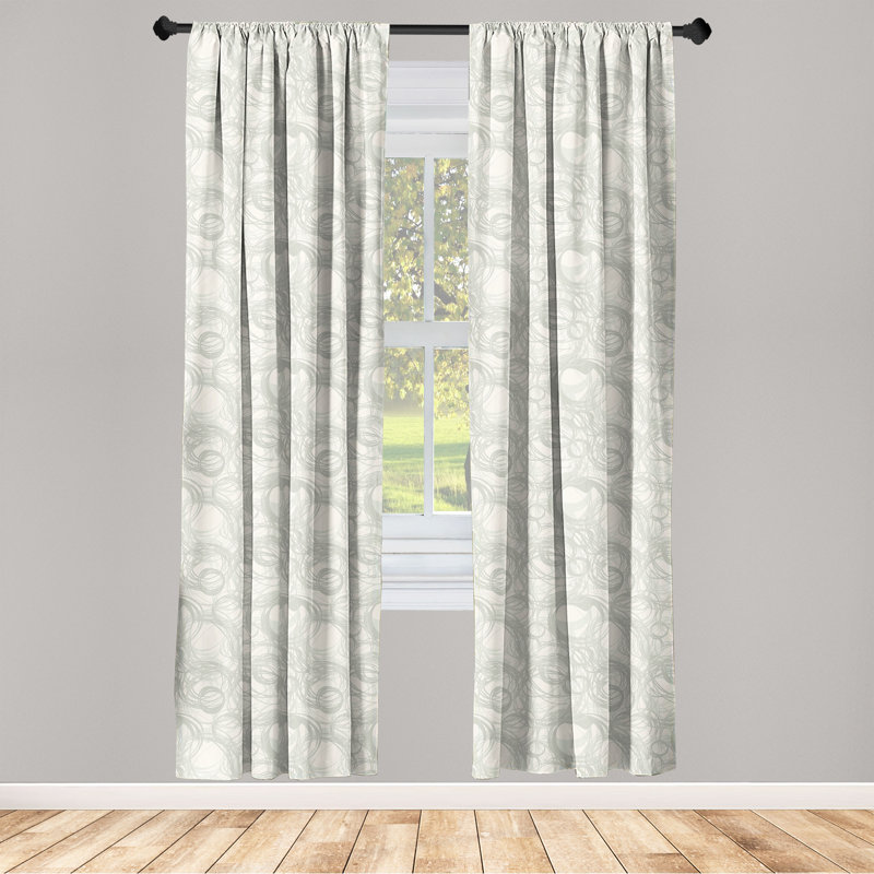 Aroche Semi Sheer Curtain Pair, 28" W x 95" L