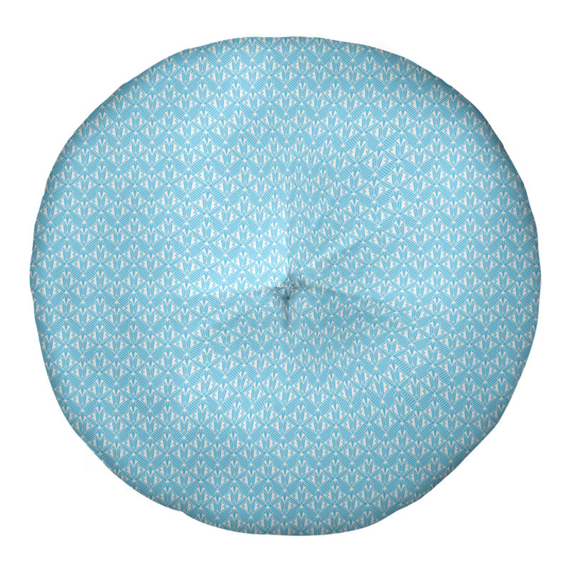 Coussin de sol Katelyn Elizabeth, 30 po x 30 po, Bleu sarcelle