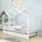 Wood House Bed With Pull-Out Twin Trundle-431005078-431005080