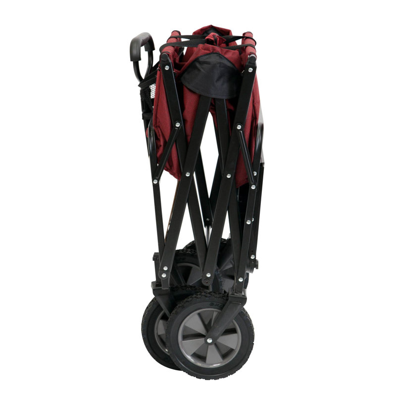 Chariot de jardin pliant et pliable pour l'extérieur Mac Sports, Marron