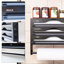 Three-in-one Wrap Dispenser And Storage Box, Black Wall-mounted Cutter Organizer For Kitchen Storage Organization Holder