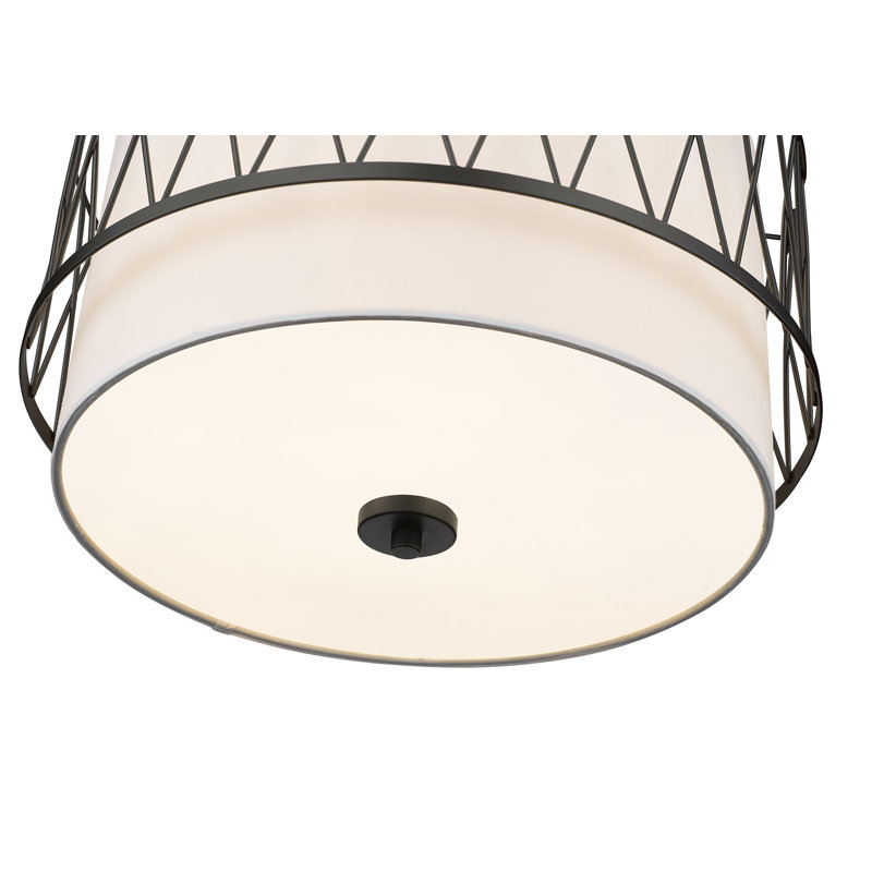 Luminaire suspendu 3 lumières Dalton, Noir mat