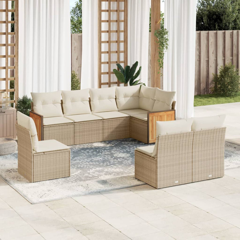  Garden Sofa Set Beige