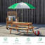 Table de pique-nique pour enfants avec parasol et rangement pour l'extérieur