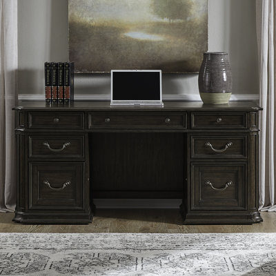 Dillmon Jr Executive Credenza w/ Decorative Bead Molding