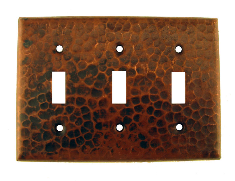 Copper Switchplate Triple Toggle Switch Cover Premier Copper Products