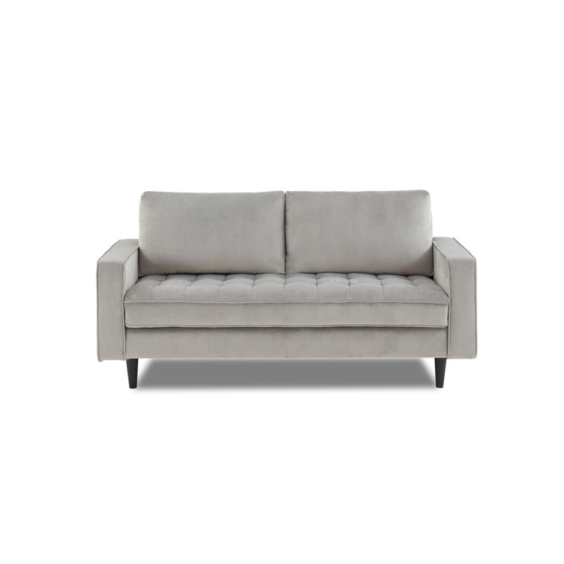 Arngerus Velvet Sofa, Silver