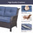 Carolina Outdoor Wicker Patio Sectional with Cushions-90980627-90980628