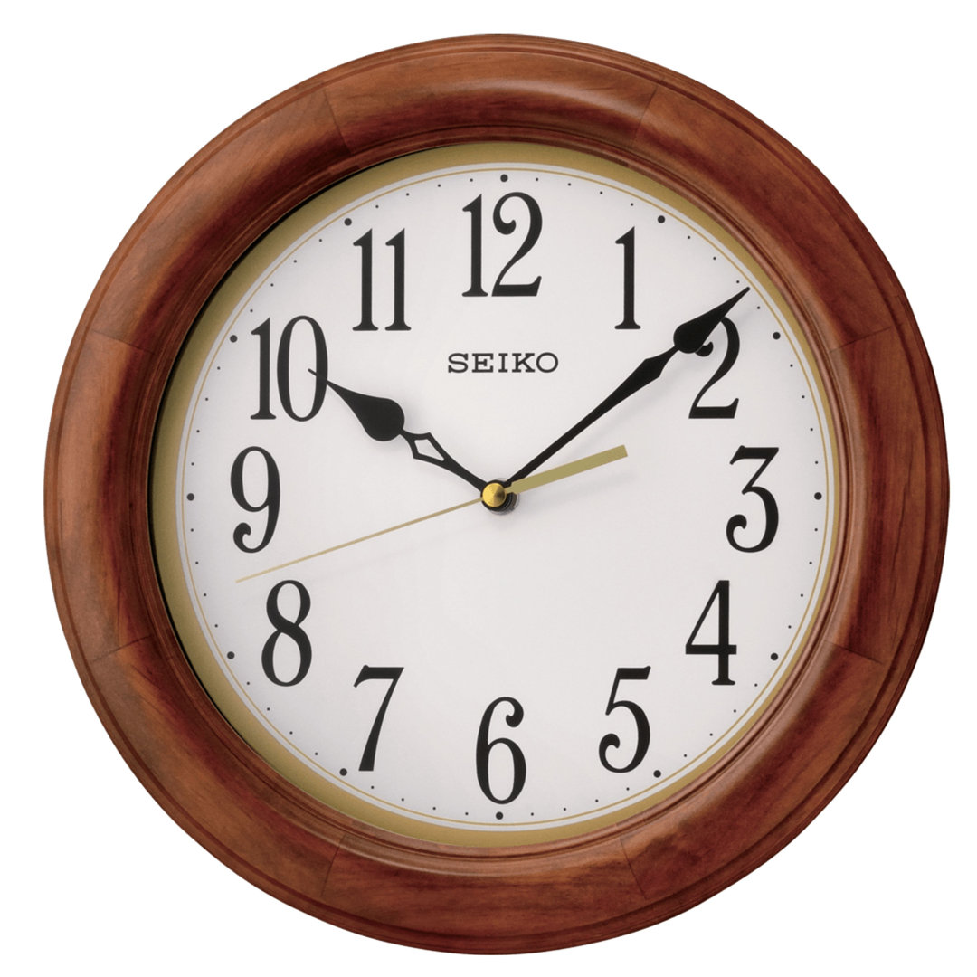QXA522BLH Wall Clock, Brown Seiko