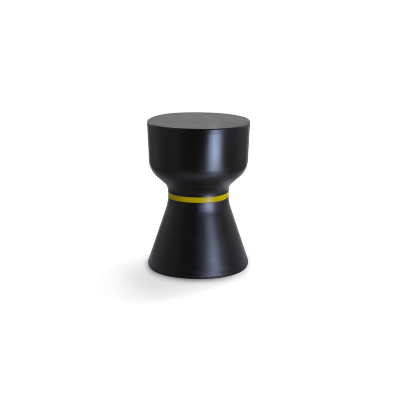 Tabouret d'appoint Paheko KO, Noir / Moutarde