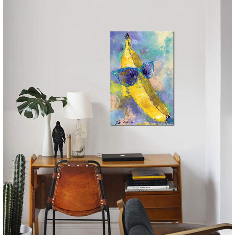 « art banana » par richard wallich, reproduction d’impression sur toile, H 18 po x l 12 po x P 1,5 po, Toile tendue