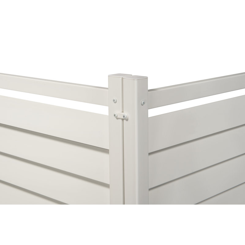 44in H x 36in W White Vinyl Louvered Privacy Screen Panels