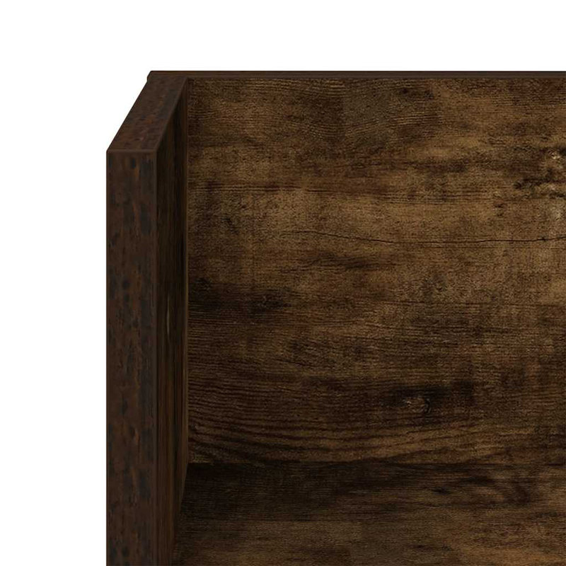 18-20 Wall Mounted Shelf, 16.5cm H x 75cm W x 16.5cm D, Smoked oak