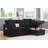 L-Shaped Sleeper Sofa Reversible Couch Pull Out Couch With Storage Chaise-1052897465