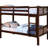 Dark Walnut Twin Over Bunk Bed Of Transitional Flair, Solid Wood, Attached , 13 Slats, Rails With Lock Joint Structure, Trundle Not Part Offer Vibe, Finish, Pc. Insert & Joint, Available