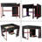 Wood Gaming Loft Bed With Built-In Desk, Wardrobe And LED For Teen And Adults-2117438671