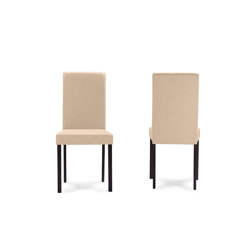 Chaise de salle à manger rembourrée Guzzi, Beige