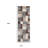 8' Grey Patchwork Power Loom Stain Resistant Runner Rug