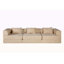 Canapé à compression, canapé-lit convertible au sol avec structure de forme fixe, canapé modulaire désossé, aucun assemblage requis, tissu chenille, pour la chambre du salon-2128234067