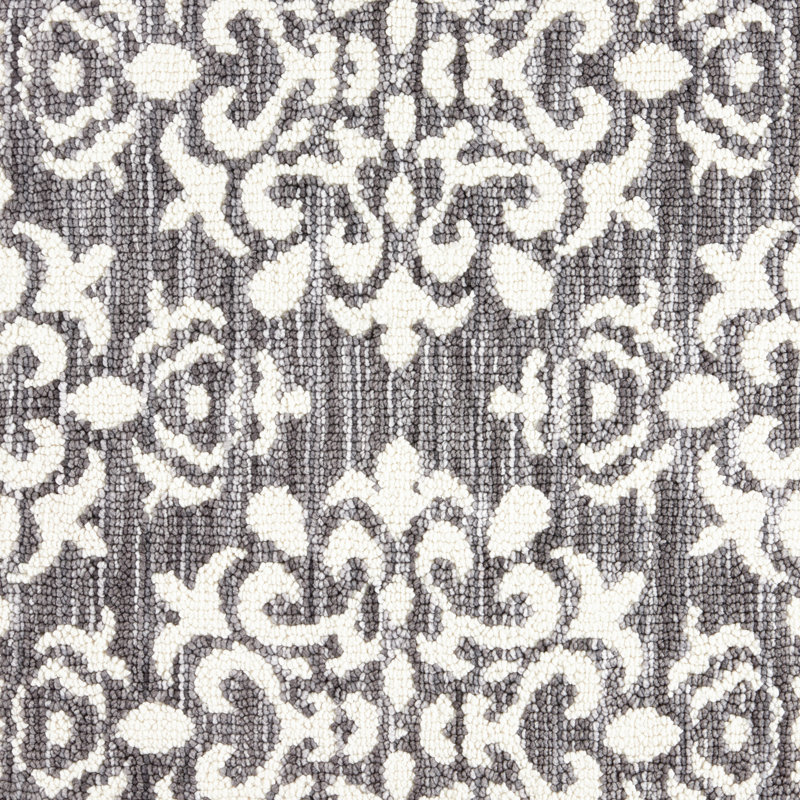 Walker Gray Tufted Medallion Washable Rectangular Rug