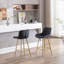 Tabouret de bar en velours avec repose-pieds chromé, ensemble de 2-2121728056-2121728052