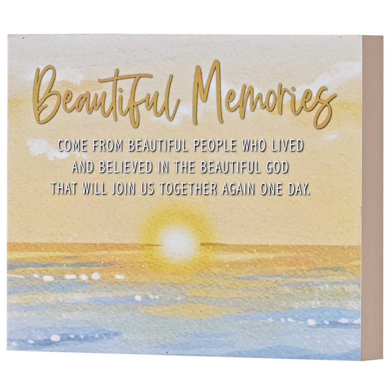 Plaque de table Beautiful Memories 10 x 8