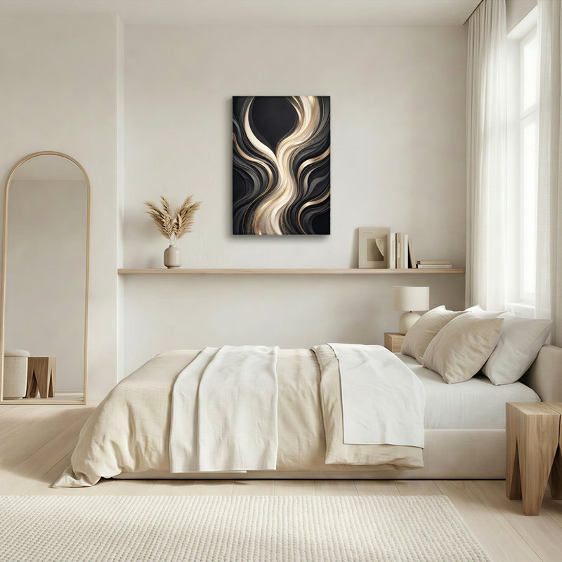 Ensemble de 1 tableau sur toile à motif de vagues, 24"H x 16"W, Wrapped Canvas