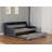 Daybed With Trundle, Corner Bed With LED Light And Charging Station