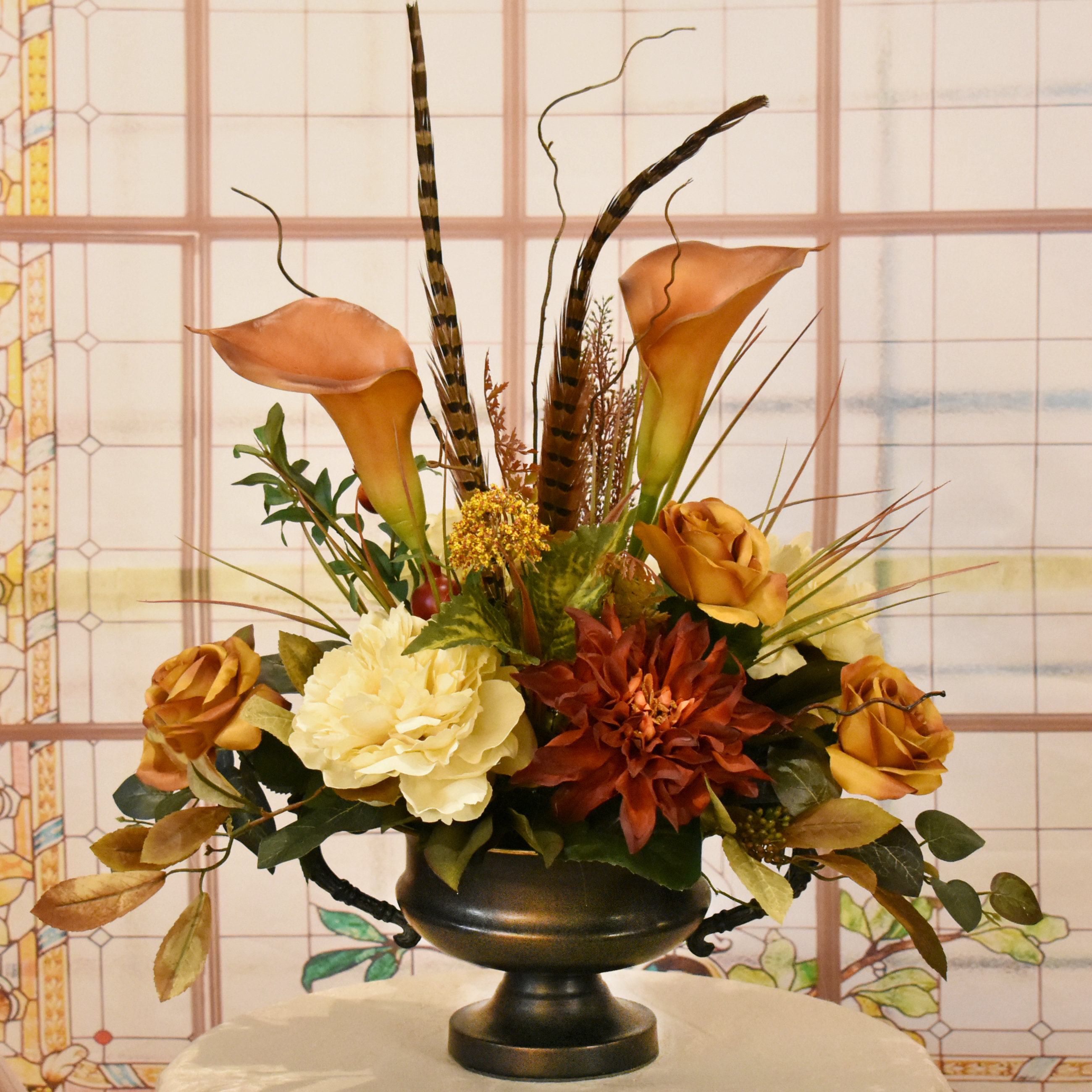 Floral Home Decor Mixed Centerpiece in Vase | Wayfair