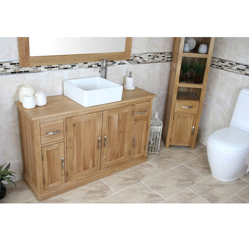Edmondson 1230mm Single Bathroom Vanity with Vessel Ceramic Basin
