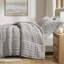 Ensemble d'édredon ultra-doux en fausse fourrure 3 pièces Duke Grey-884854582-884854586