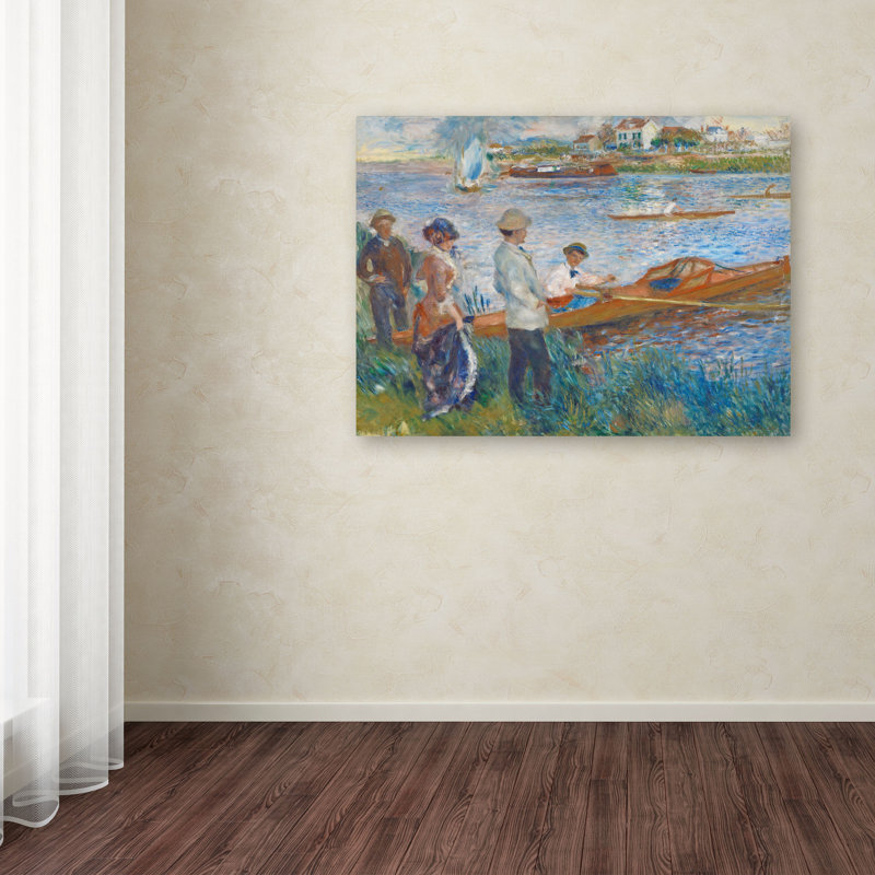 «Oarsmen at Chatou 1879» par Pierre-Auguste Renoir - reproduction d'art sur toile, H 24 po x l 32 po x P 2 po