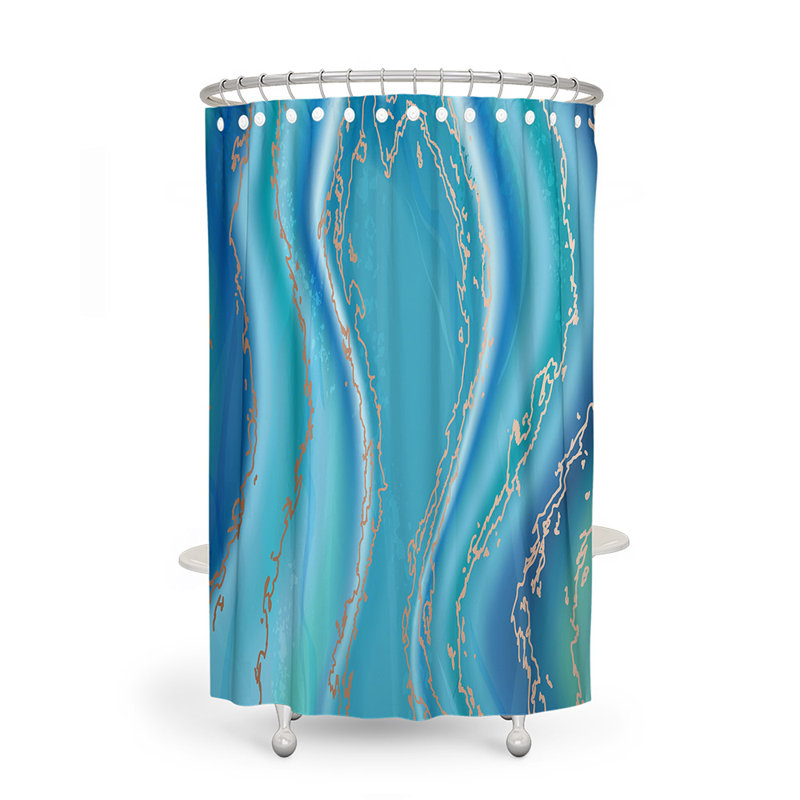 Liranzo Abstract Shower Curtain, 83" H x 70" W