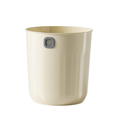 Vertical Line Open Top Waste Bin with Bag Holder Buckle
